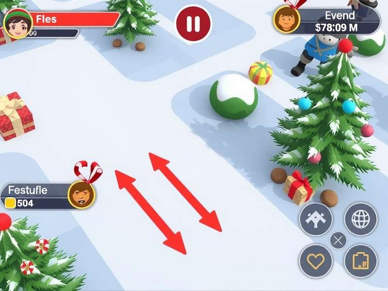 Festive Flee Gameplay Screenshot